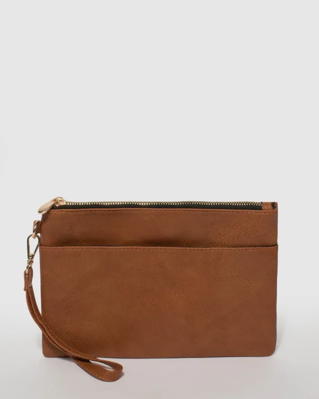 Tan Selena Wristlet sold by Collete Hayman