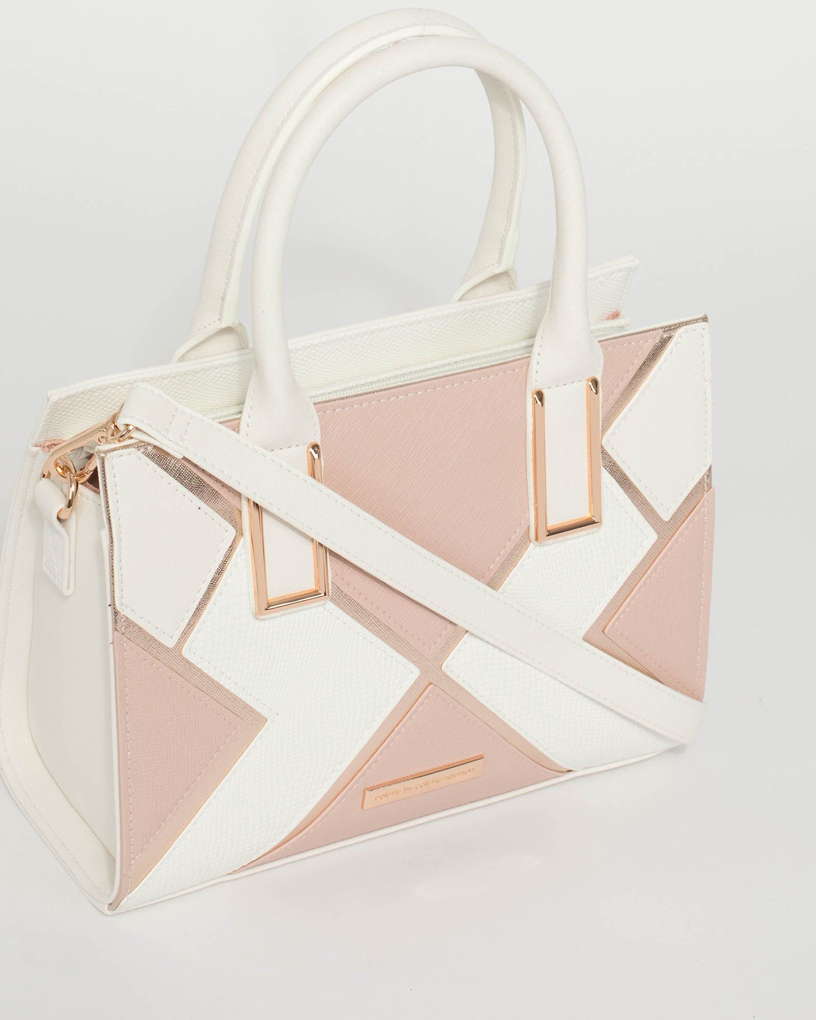 White Stef Cross Panel Mini Bag sold by Collete Hayman product image thumbnail 3