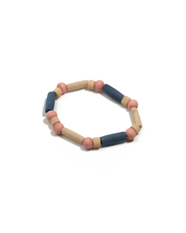 Multi Colour Tone Craft Bead Stretch Bracelet sold by Collete Hayman