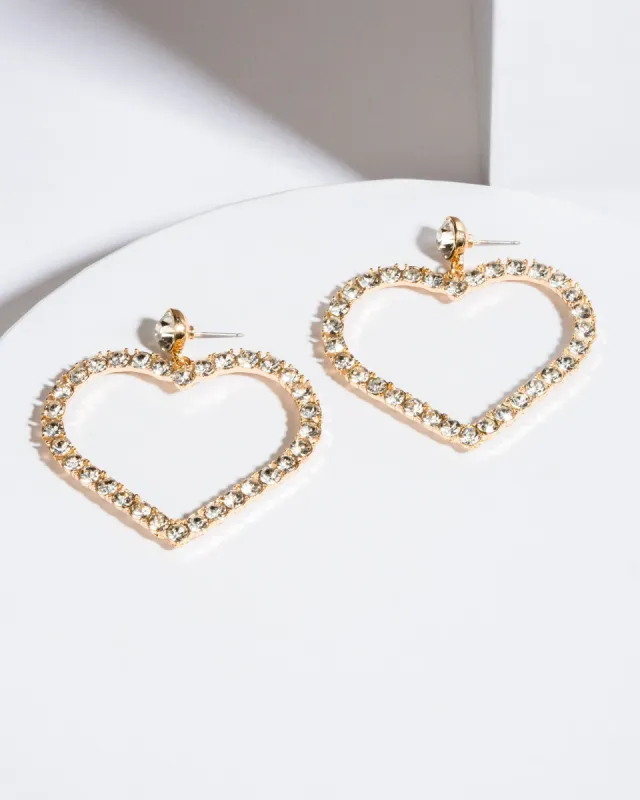 Crystal Heart Shaped Drop Earrings sold by Collete Hayman