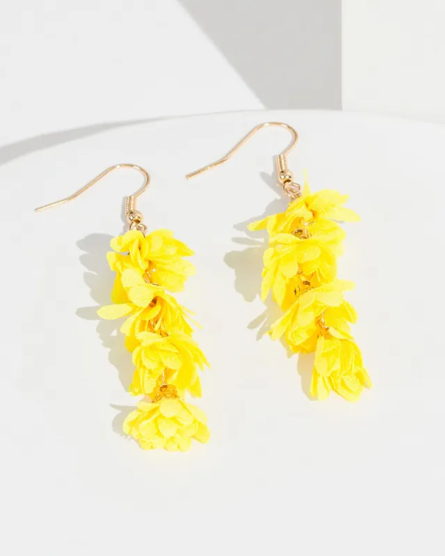 Yellow Floral Cluster Earrings sold by Collete Hayman