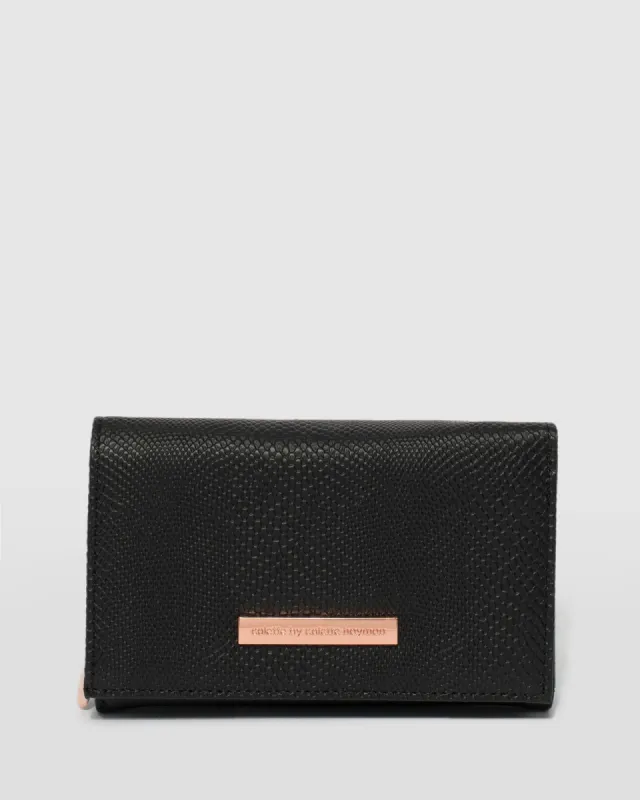 Black Dana Multi Pocket Wallet sold by Collete Hayman