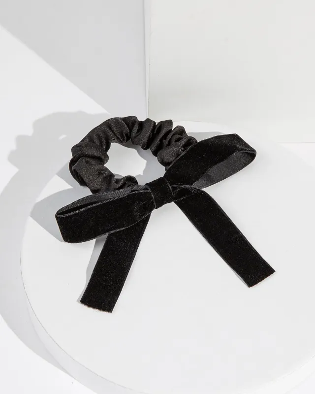 Black Velvet Bow Hair Tie sold by Collete Hayman