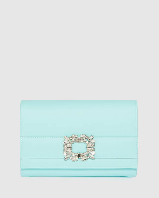 Blue Eve Crystal Buckle Clutch Bag sold by Collete Hayman