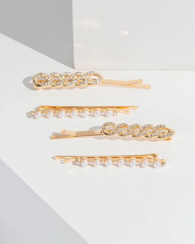 Crystal Link Hair Slides Pack sold by Collete Hayman