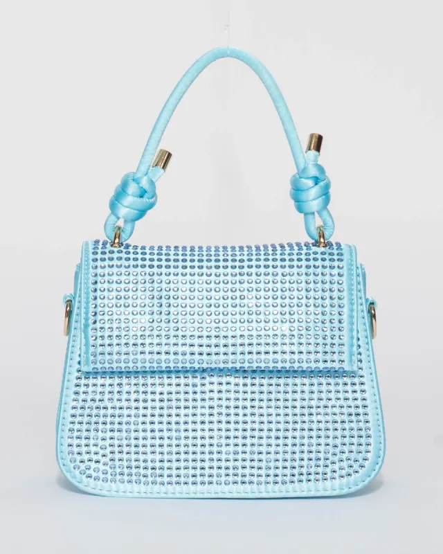 Blue Olivia Crystal Tote Bag sold by Collete Hayman
