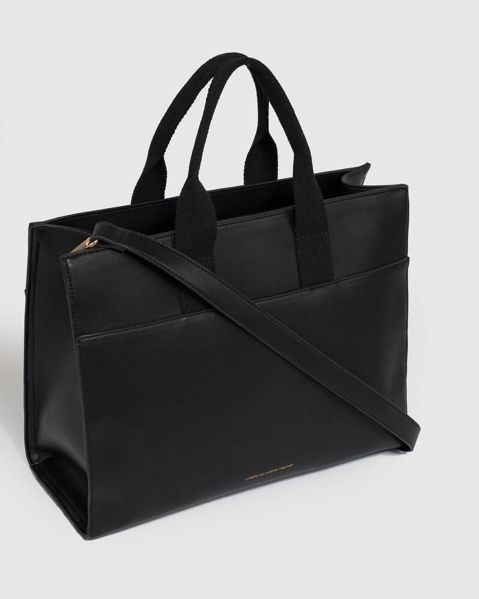 Black Bonnie Square Tech Tote Bag sold by Collete Hayman product image thumbnail 3
