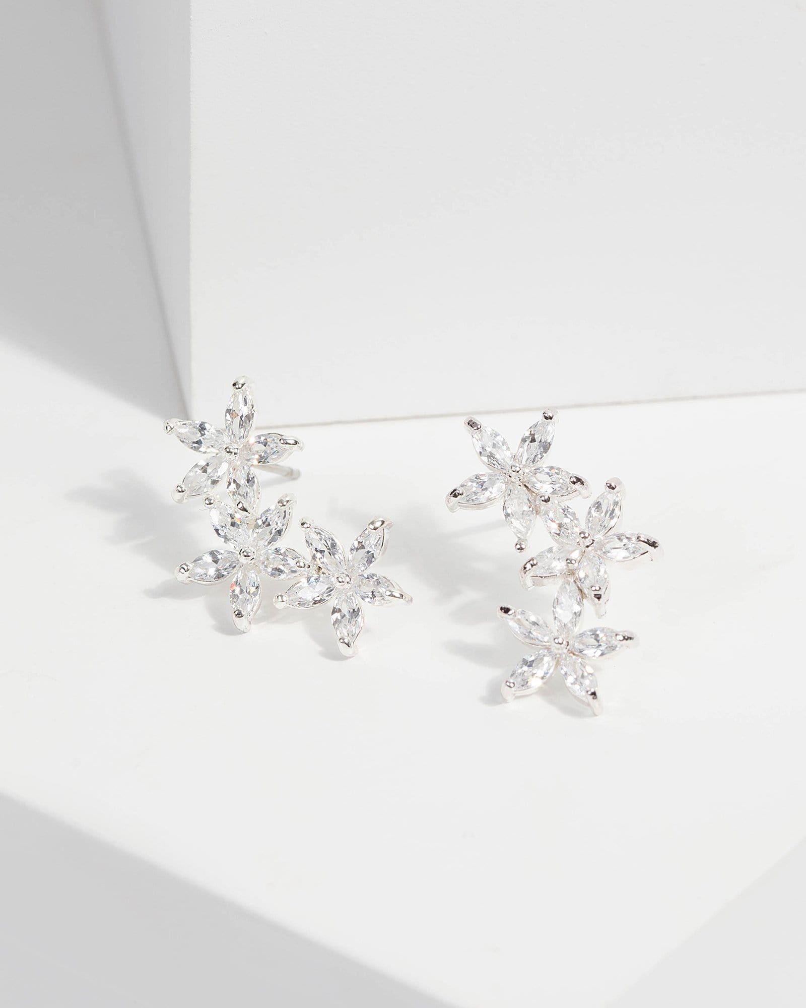 Crystal Flower Stud Earrings sold by Collete Hayman