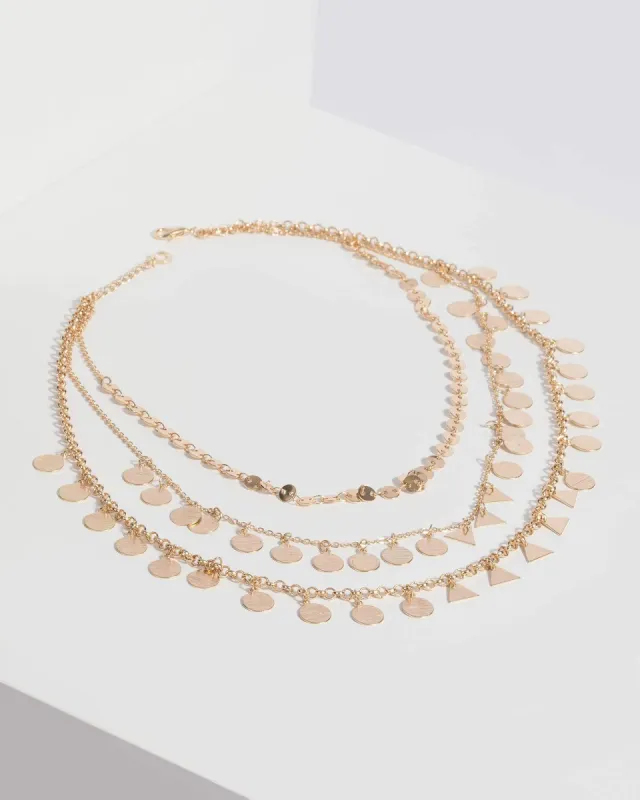 Gold Triple Layered Necklace sold by Collete Hayman
