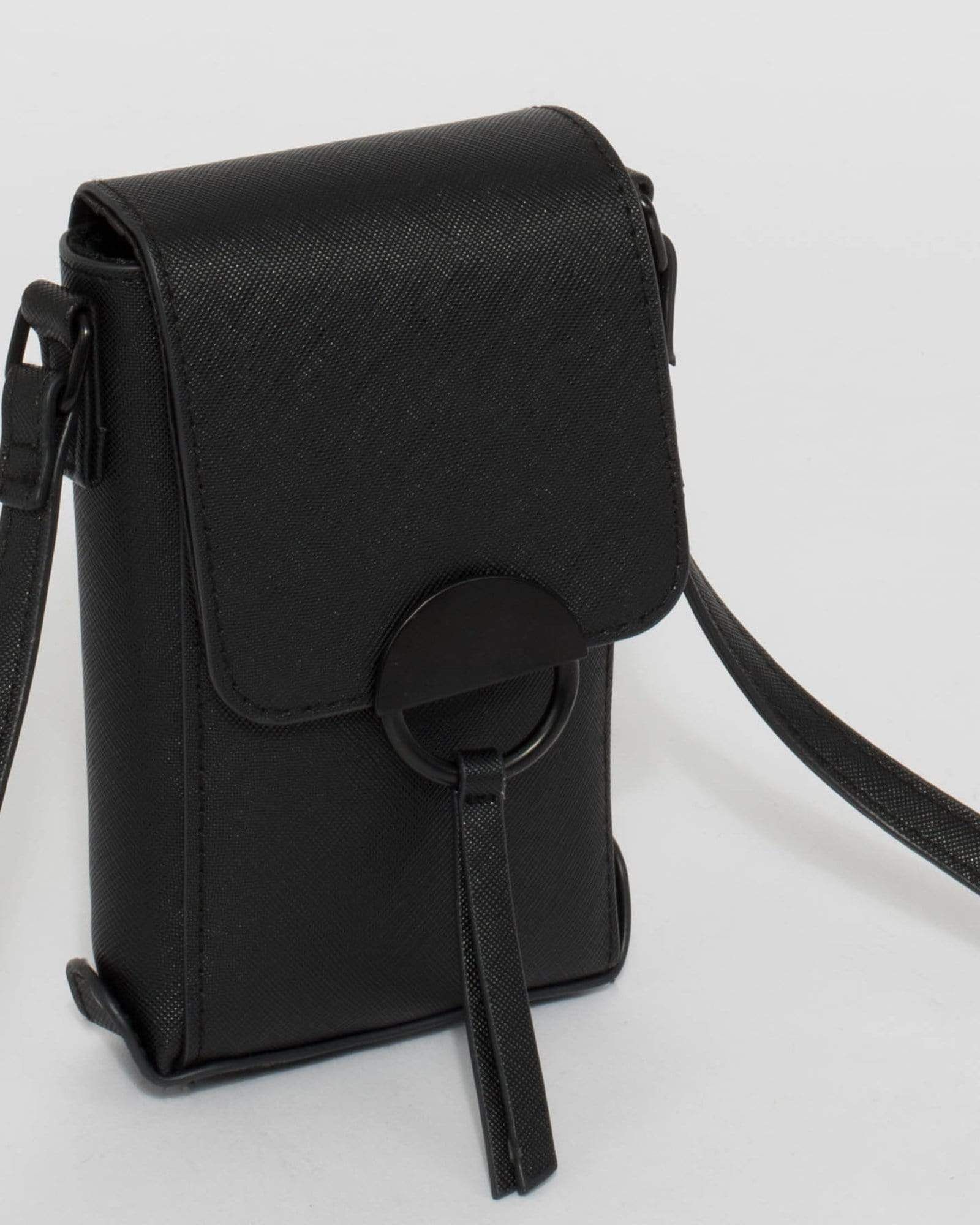 Black Mobile Crossbody Bag sold by Collete Hayman product image thumbnail 3
