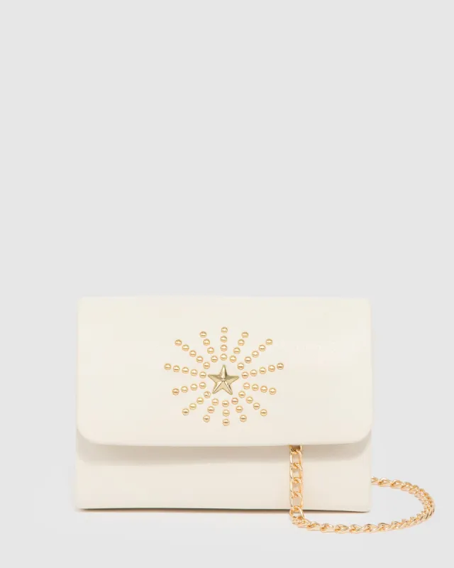 Ivory Arabella Chain Clutch Bag sold by Collete Hayman
