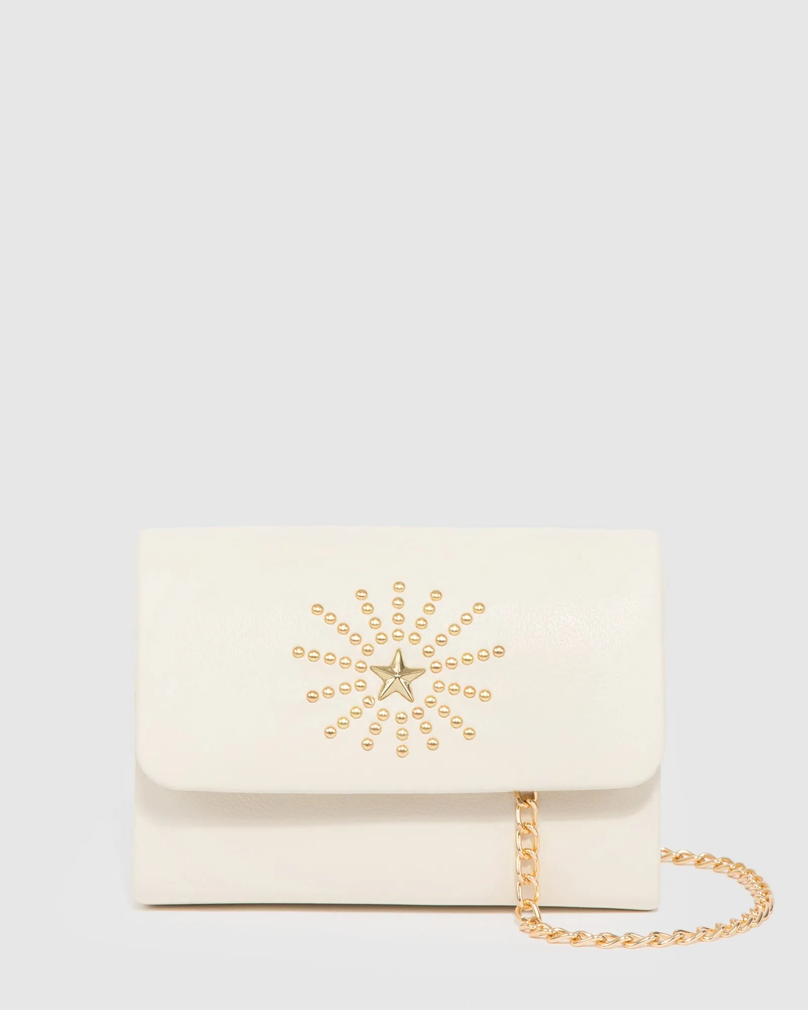 Ivory Arabella Chain Clutch Bag sold by Collete Hayman