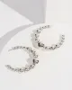 Silver Chunky Beaded Hoop Earrings sold by Collete Hayman