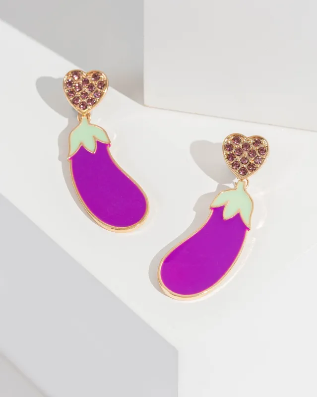 Purple Eggplant Earring sold by Collete Hayman
