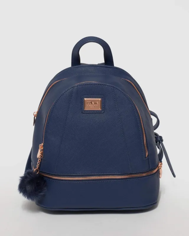 Navy Blue Bridget Medium Backpack sold by Collete Hayman
