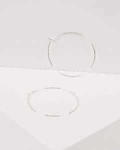 White Gold Plated Fine Hoop Earrings sold by Collete Hayman