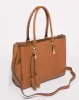 Tan Stacey Tassel Tote Bag sold by Collete Hayman