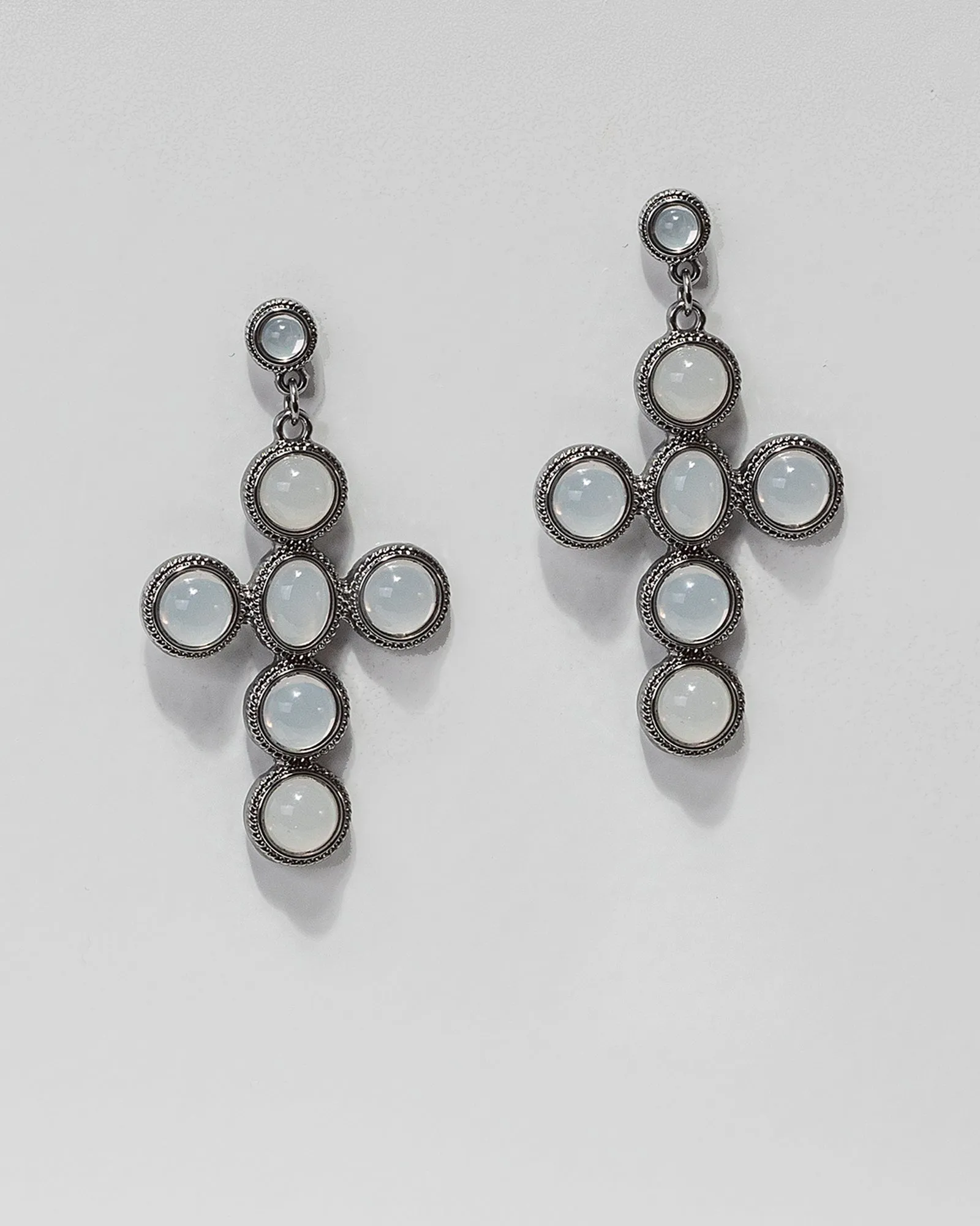 Grey Pearlescent Cross Earrings sold by Collete Hayman product image thumbnail 2