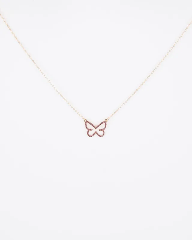 Purple Fine Crystal Butterfly Necklace sold by Collete Hayman