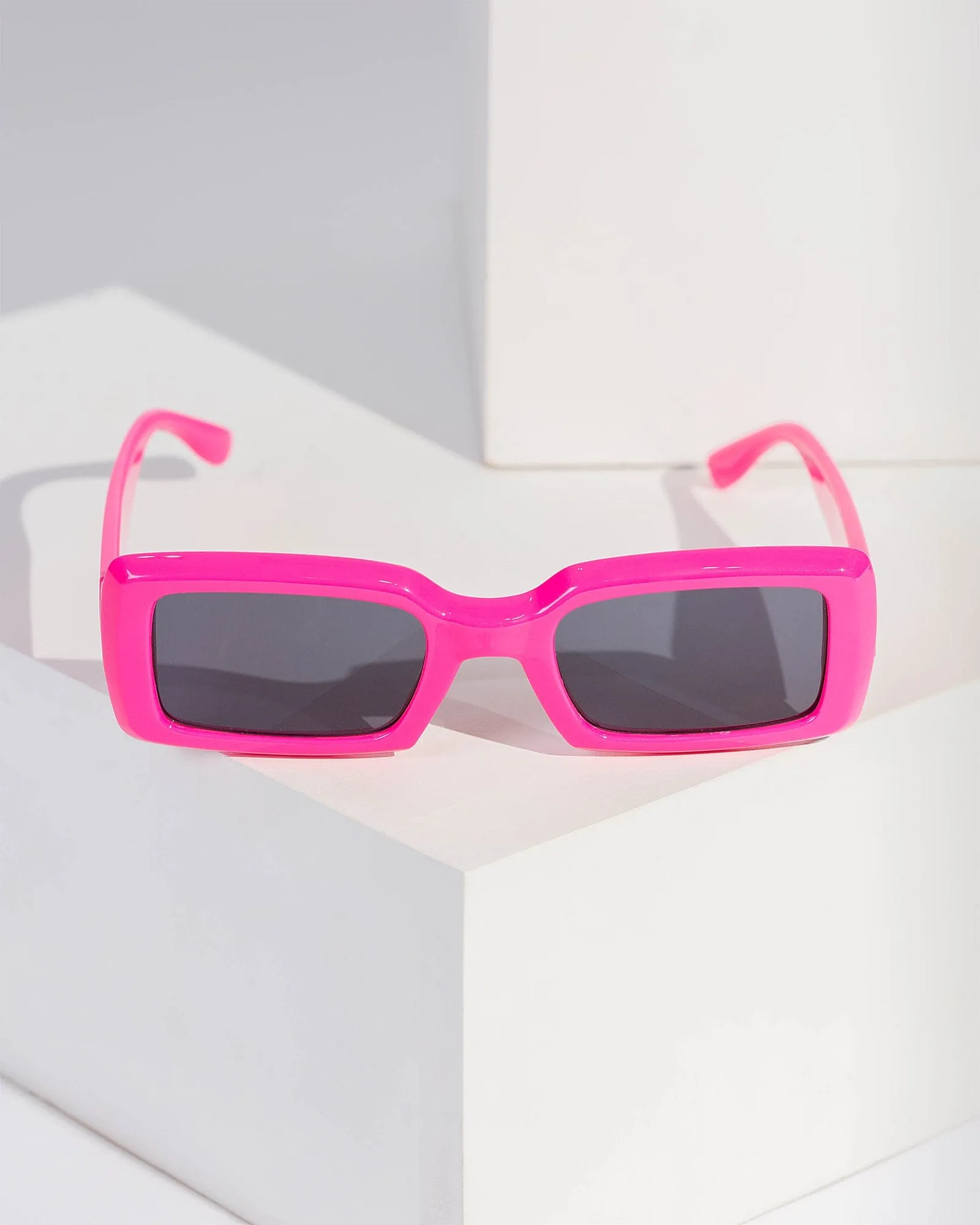 Pink Rectangle Coloured Sunglasses sold by Collete Hayman
