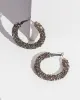 Gunmetal Crushed Crystal Hoop Earrings sold by Collete Hayman
