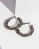 Gunmetal Crushed Crystal Hoop Earrings sold by Collete Hayman