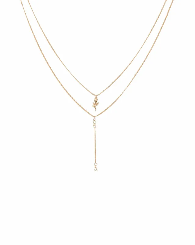 Gold Flower Pendant Layered Necklaces sold by Collete Hayman
