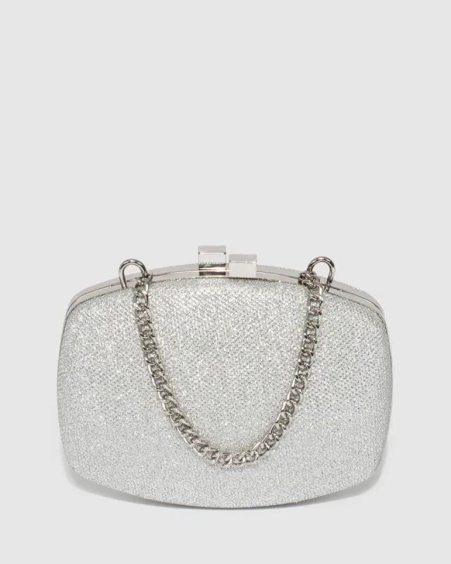 Eden Silver Clutch Bag sold by Collete Hayman