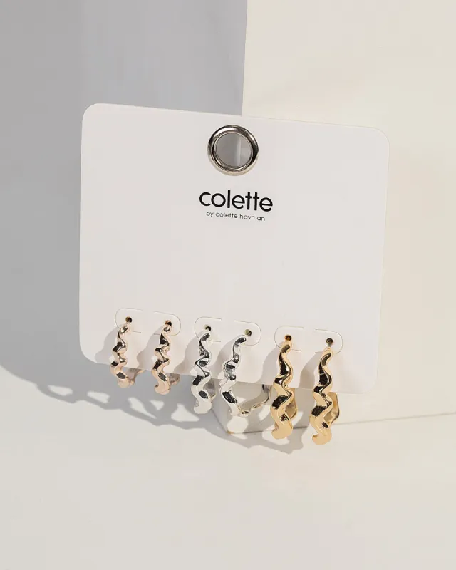Multi Colour Hoop Zig Zag Earring Pack sold by Collete Hayman