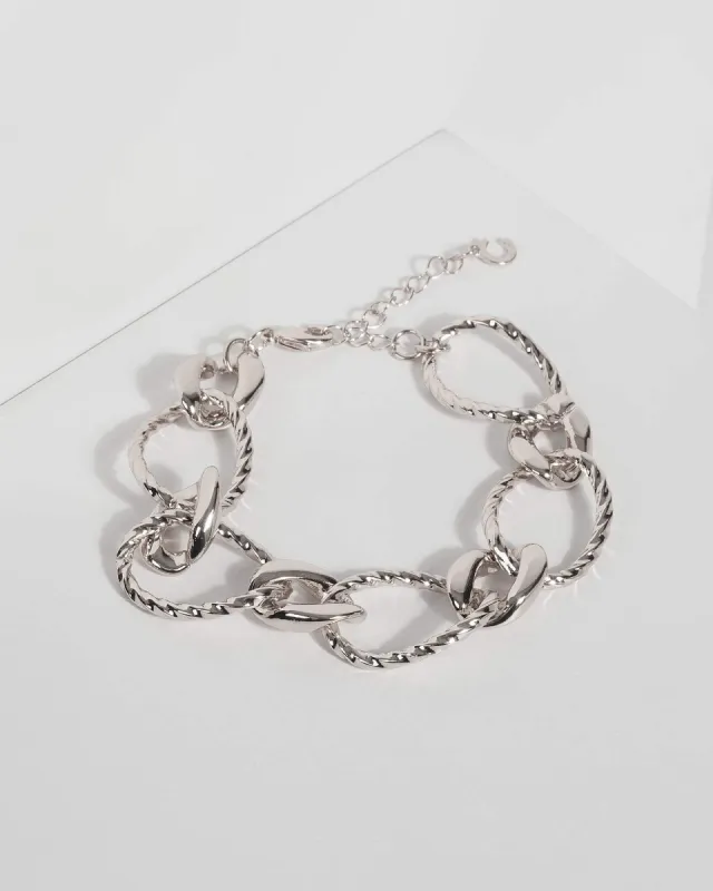 Silver Multi Linked Chain Bracelet sold by Collete Hayman