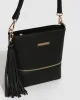 Black Pia Tassel Crossbody Bag sold by Collete Hayman