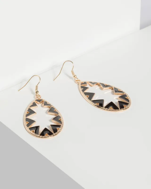 Gold Cut Out Teardrop Drop Earrings sold by Collete Hayman