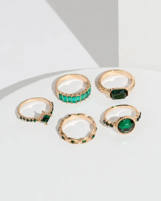 Green Crystal Ring Pack sold by Collete Hayman