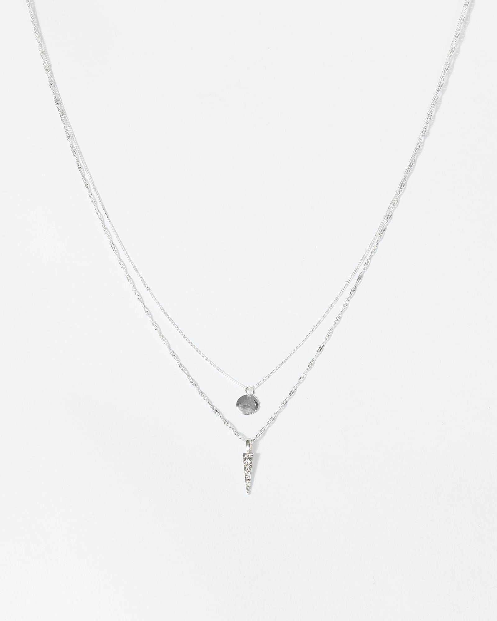 Silver Crystal Arrow Drop Necklace sold by Collete Hayman product image thumbnail 2
