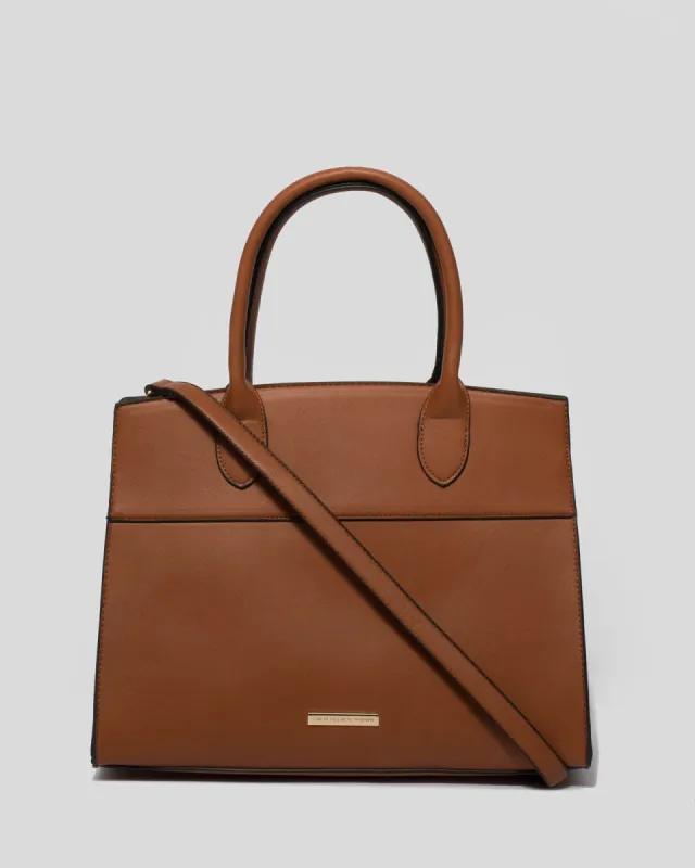 Tan Tess Large Tote Bag sold by Collete Hayman