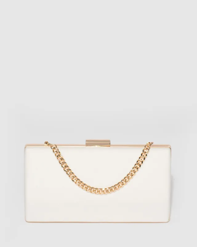 White Eliane Clutch Bag sold by Collete Hayman