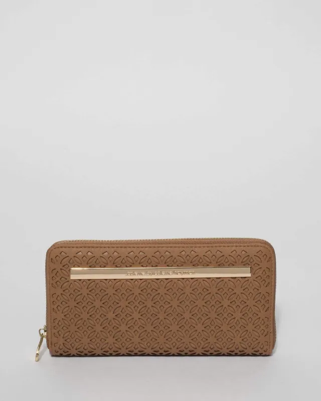 Caramel Nina Design Zip Wallet sold by Collete Hayman