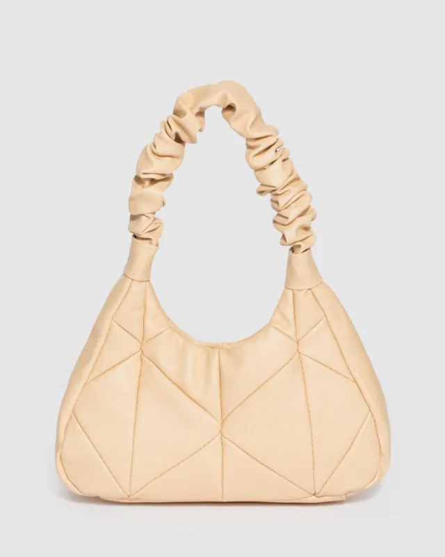 Nude Tess Scrunch Handle Bag sold by Collete Hayman