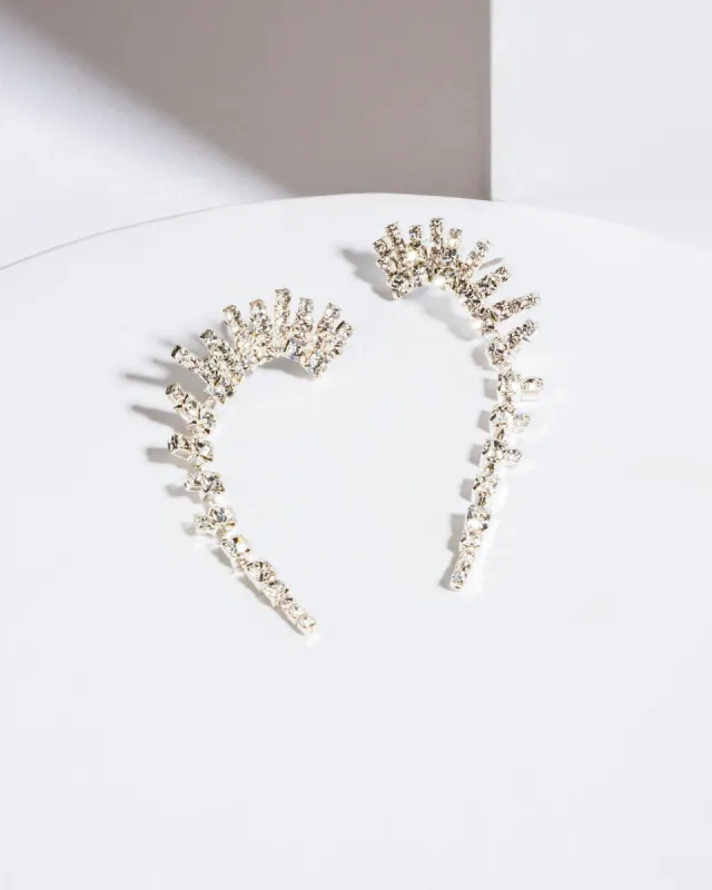 Crystal Curved Tiered Drop Earrings sold by Collete Hayman
