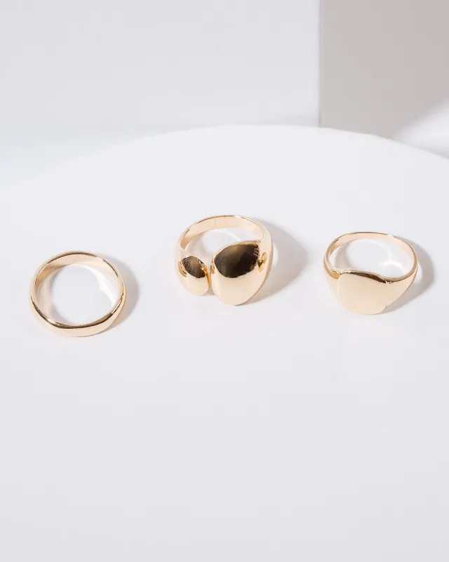Gold Chunky Rings Pack sold by Collete Hayman