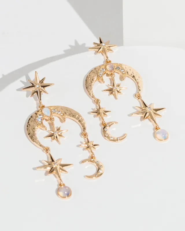 White Star And Moon Earrings sold by Collete Hayman
