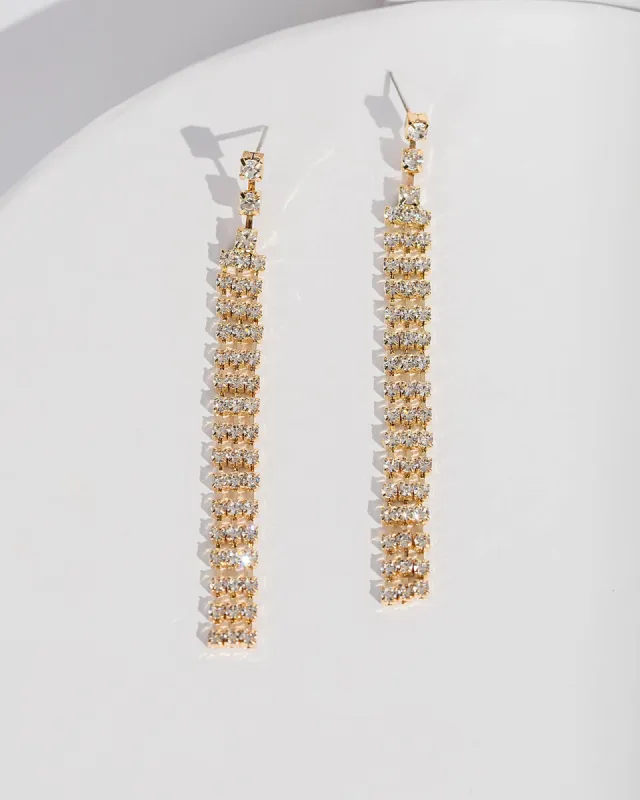 Gold Shiny Drop Earrings sold by Collete Hayman