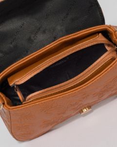 Tan Meredith Buckle Top Handle Bag sold by Collete Hayman