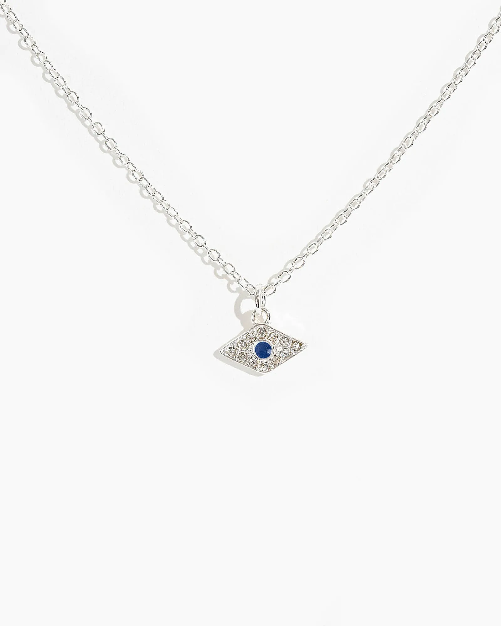 Silver Evil Eye Pendant Necklace sold by Collete Hayman product image thumbnail 2