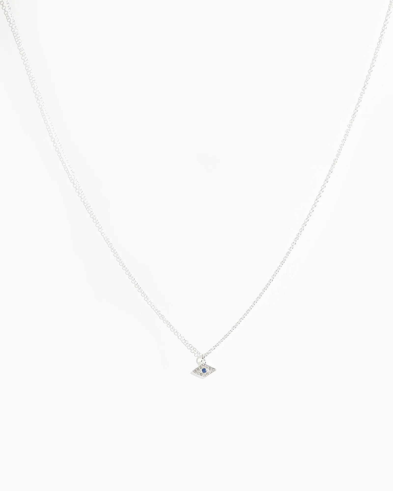 Silver Evil Eye Pendant Necklace sold by Collete Hayman