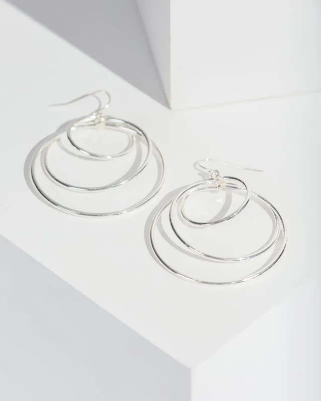 Silver Multi Loops Drop Earrings sold by Collete Hayman