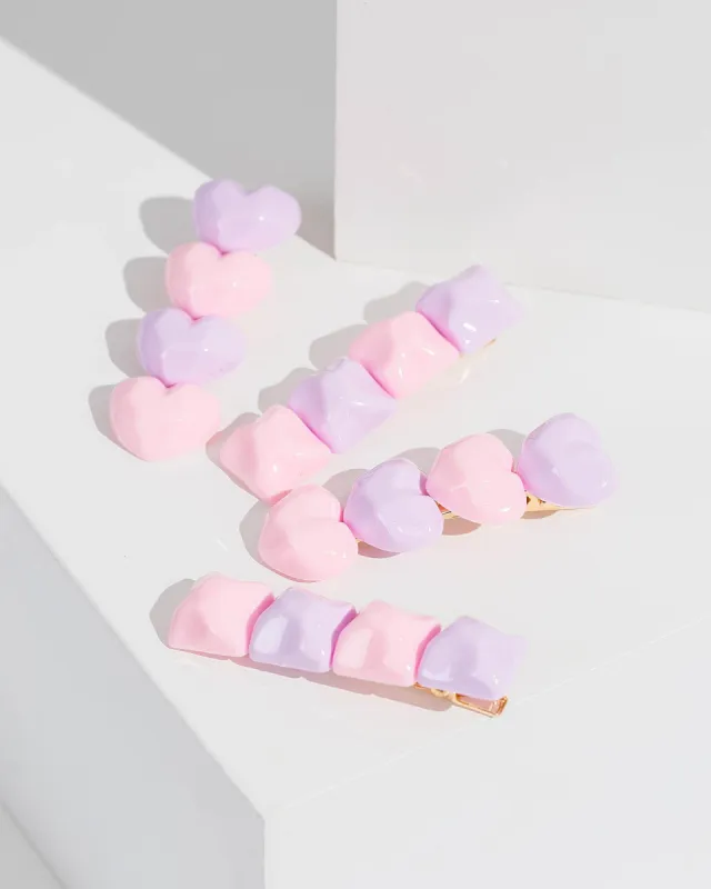 4 Pack Square And Heart Shape Hair Slides sold by Collete Hayman