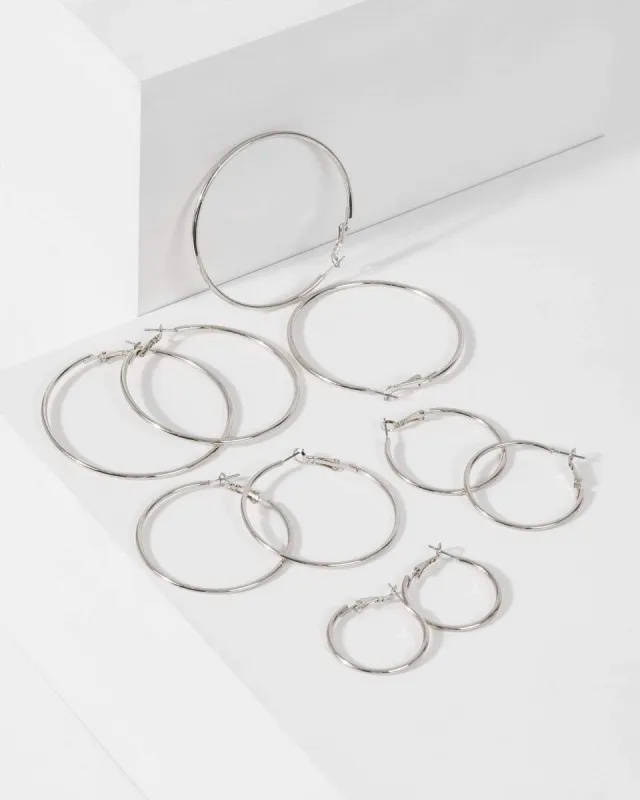 Silver Multi Size Fine Hoop Pack sold by Collete Hayman