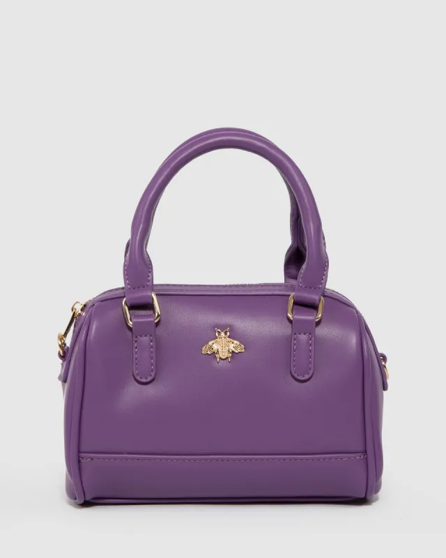 Purple Ami Bee Mini Bowler Bag sold by Collete Hayman