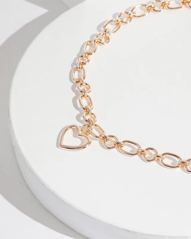 Rose Gold Heart Mid Chain Necklace sold by Collete Hayman